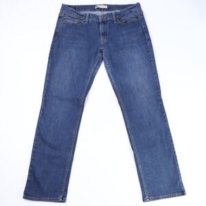 Levi's 524 Too Superlow Jeans Women's Size 14 Medium Wash Straight Leg Low Rise